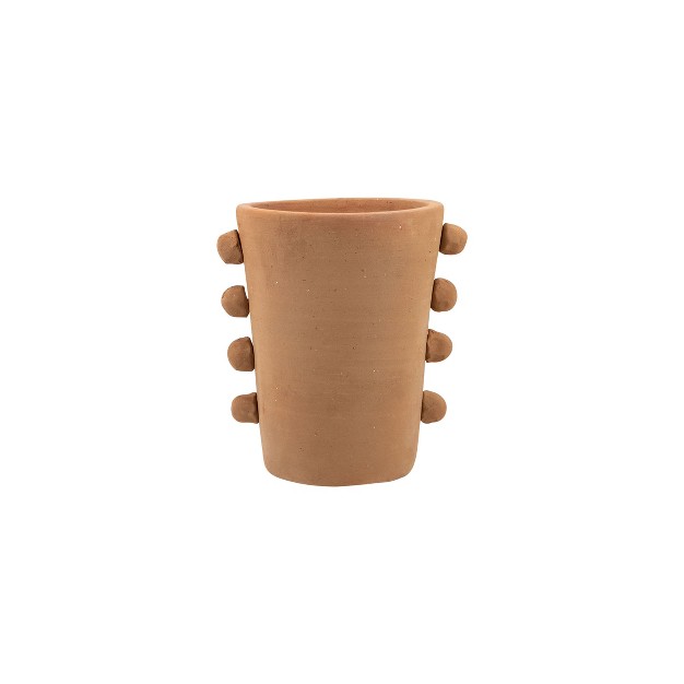 Natural Terracotta Beaded Decorative Vase Foreside Home amp Garden