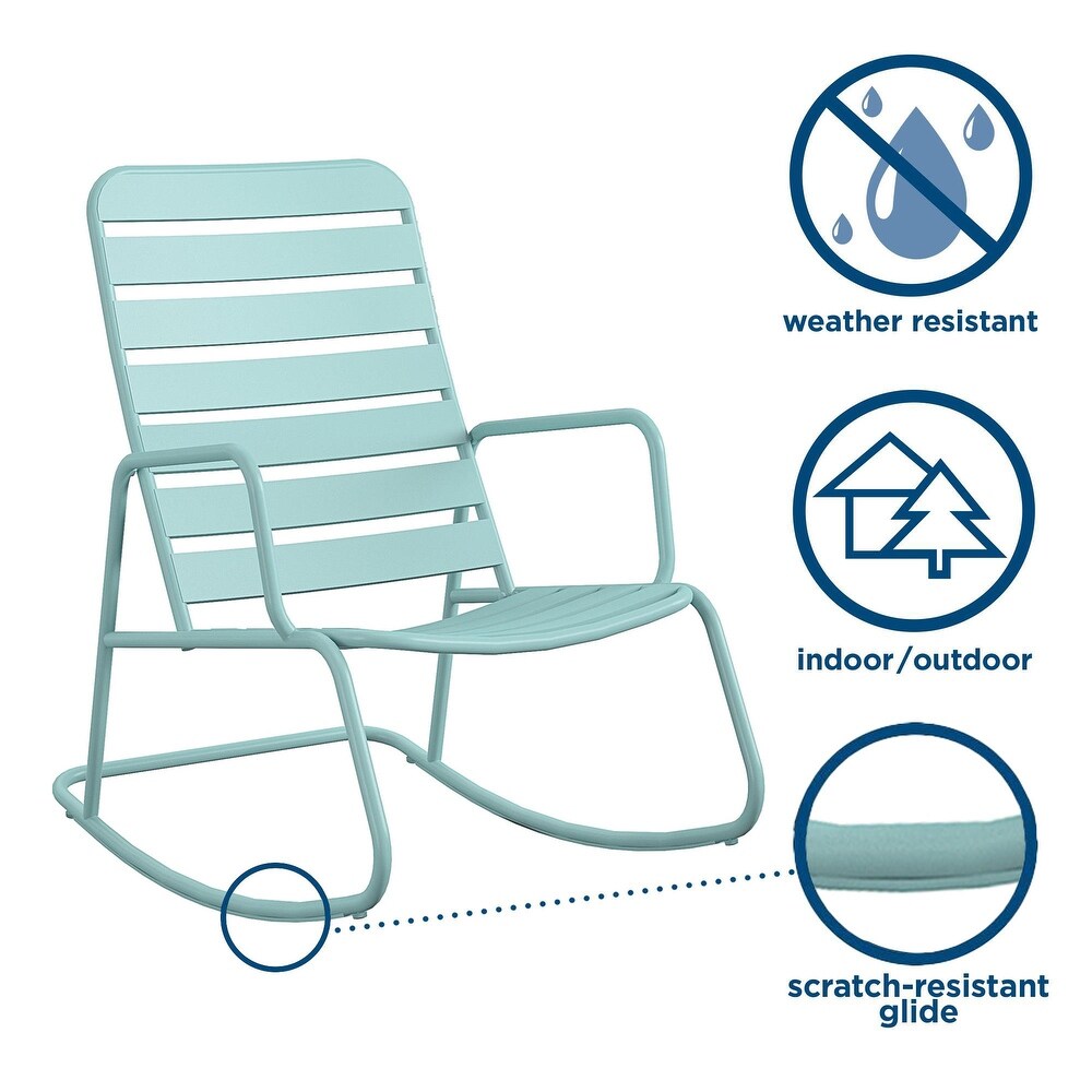 The Novogratz Poolside Collection Roberta Outdoor Rocking Chair