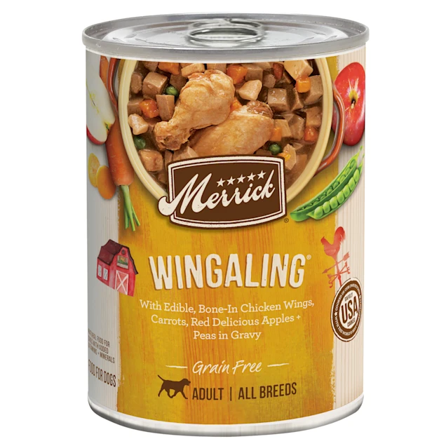 Merrick Grain Free Wingaling Canned Dog Food， 12.7 oz.， Case of 12