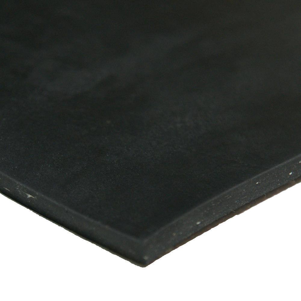 Rubber-Cal Cloth Inserted SBR 316 in. x 36 in. x 96 in. 70A Rubber Sheet - Black 20-107-0187-36-096