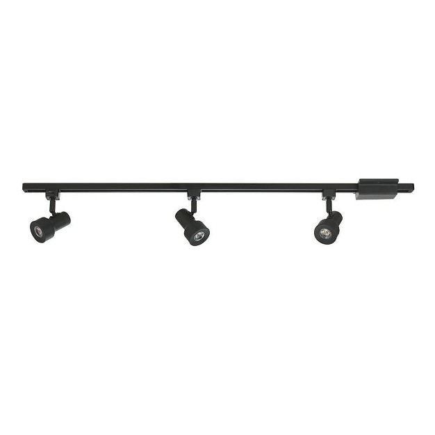 Led 3 light Step Linear Track Pendant Black Cresswell Lighting