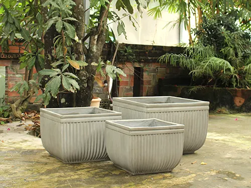 GRC Pottery Planters Manufacturer Customized Produce Industrial Planter Concrete Bowl Planter