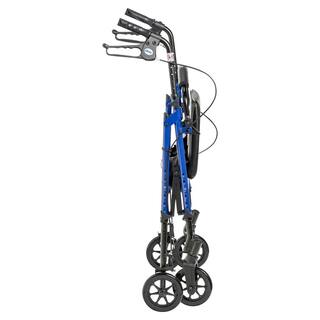 Drive Medical Adjustable Height Rollator Rolling Walker with 6 in. Wheels Blue rtl10261bl