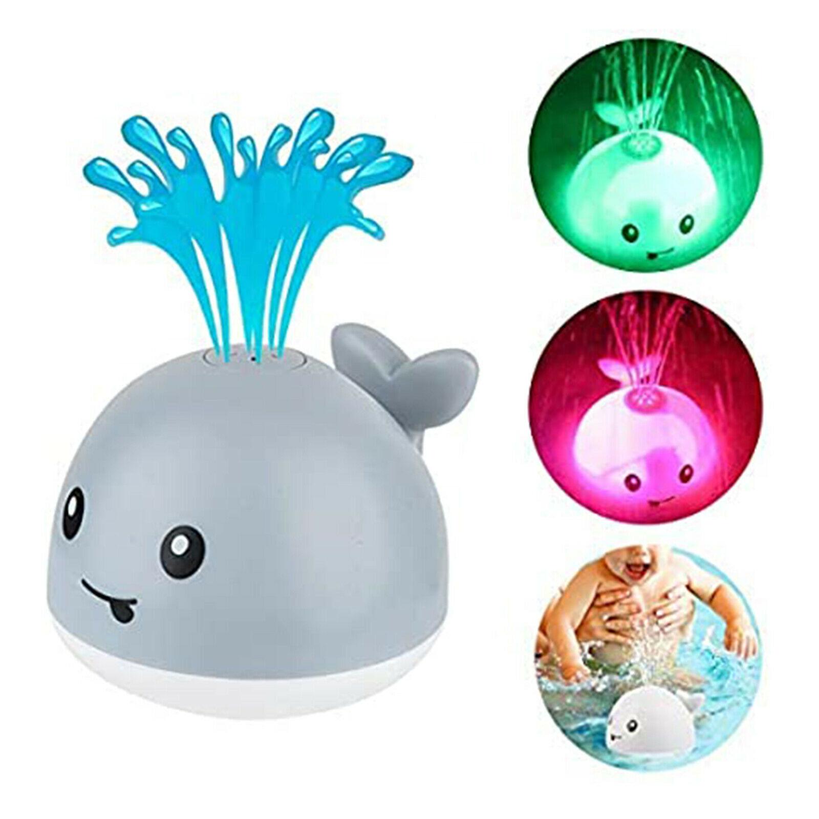 Whale Baby Bath Toys， Induction Spray Water Toy With Led Light Up Sprinkler Toy