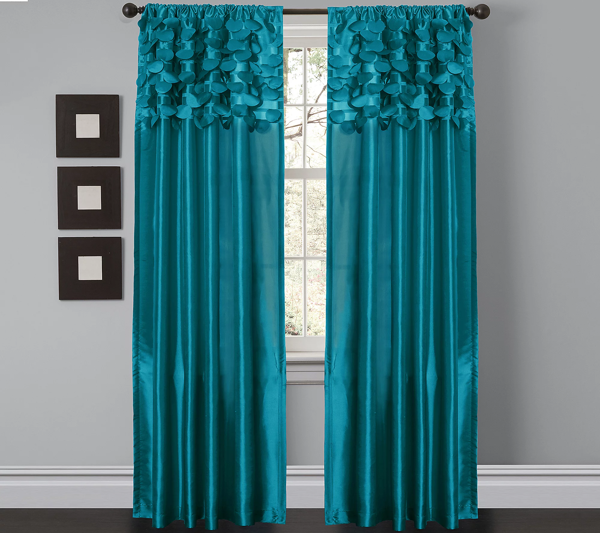 Circle Dream Set of 2 Window Curtains by Lush Decor