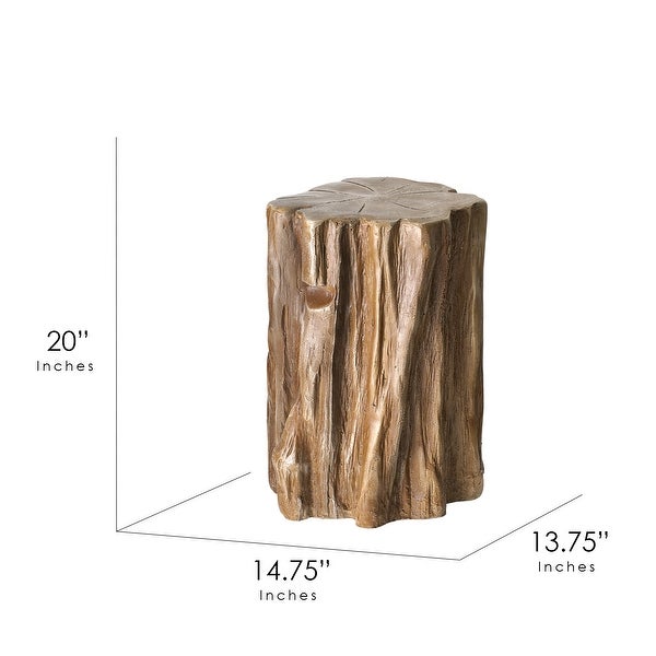 Rustic Boho Tree Stump Trunk Accent Stool Side End Table