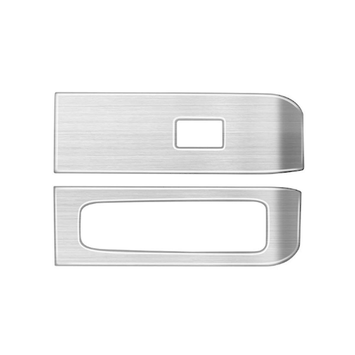 For Alphard 40 Series 2023+ Stainless Steel Door Armest Window Lift Switch Glass Control Panle Cover Silver Rhd