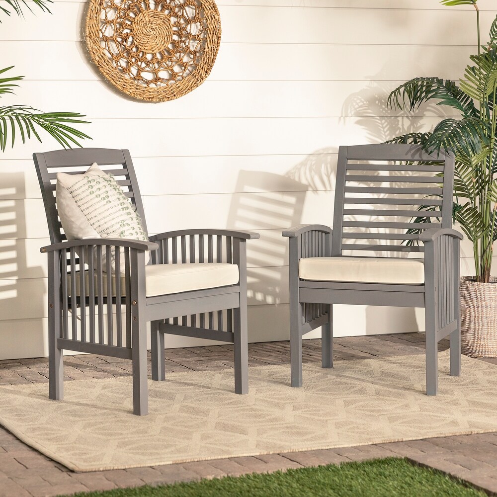 Middlebrook Surfside Acacia Wood Outdoor Chairs (Set of 2)