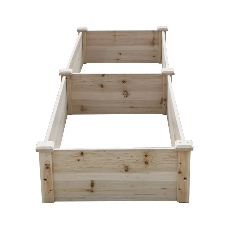 Manufacturer supply wooden raised garden bed planter box solid wooden raised garden bed