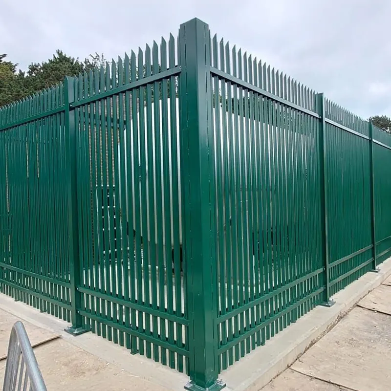 Factory supply new design high standard hot dipped galvanized and powder coated metal palisade fence for South Africa