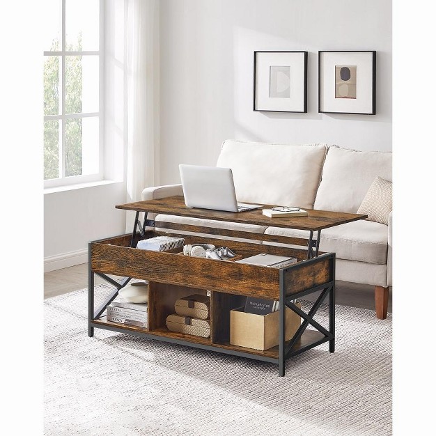 Vasagle Lift Top Coffee Table Lift Coffee Table With Storage Shelf Hidden Compartments And Lifting Top