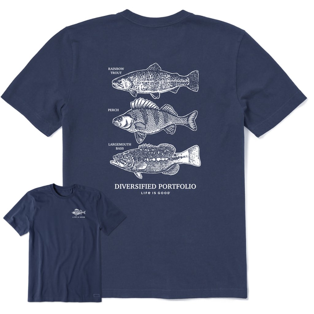 Life Is Good  Men's Diversified Freshwater Catches Crusher-LITE Tee