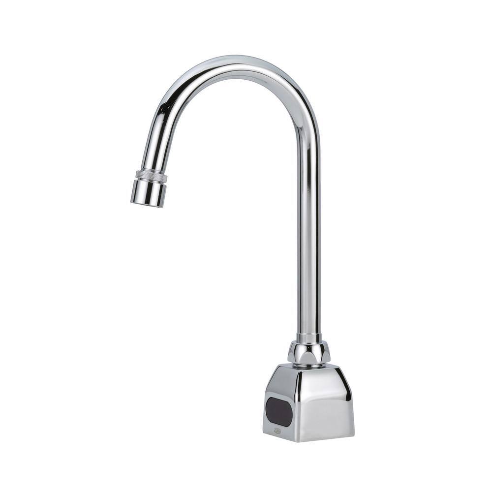 Zurn AquaSense Battery Powered Touchless Single Hole Gooseneck Bathroom Faucet with 0.5 GPM Aerator in Chrome Z6920-XL-GC-TMV-1