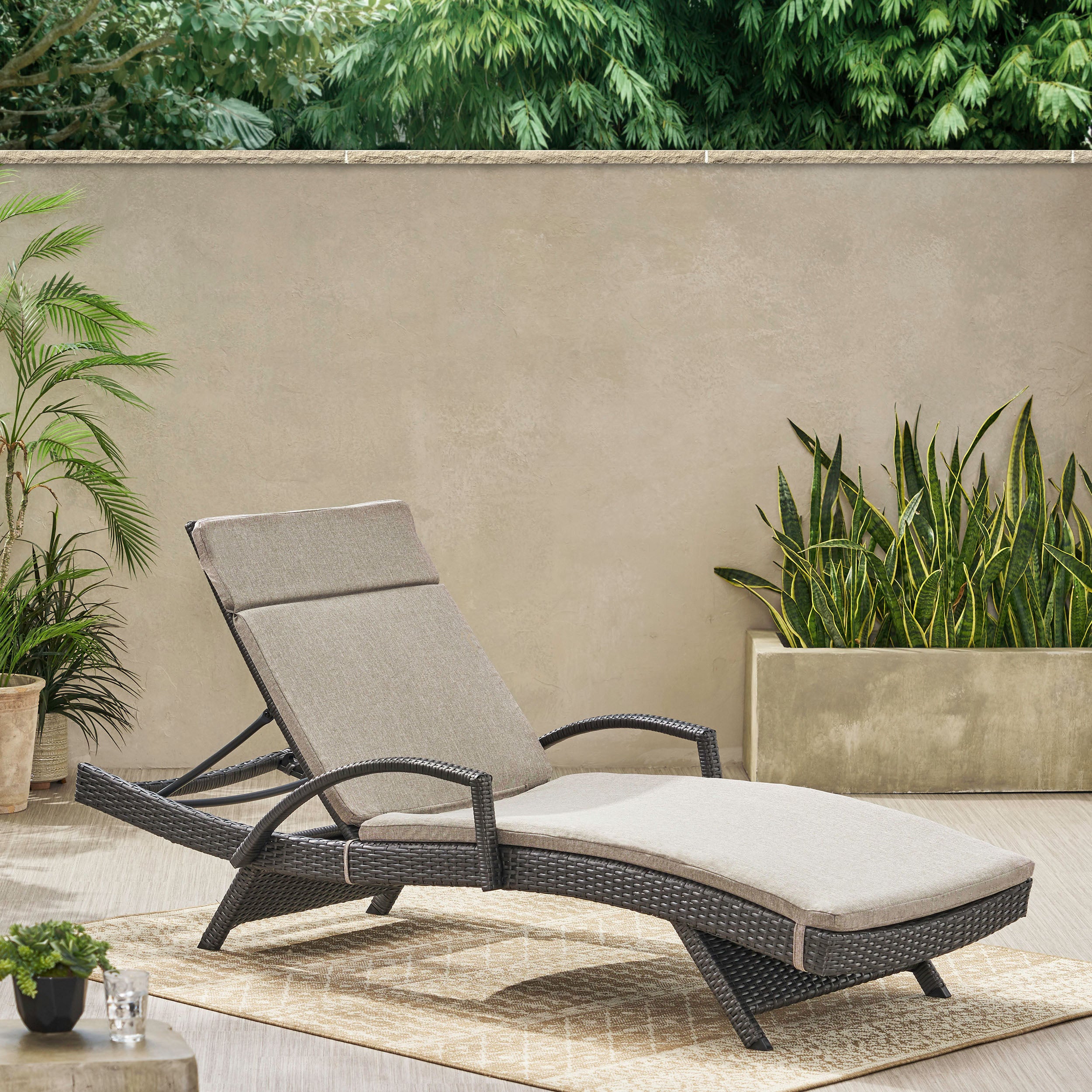 Soleil Outdoor Water Resistant Chaise Lounge Cushion