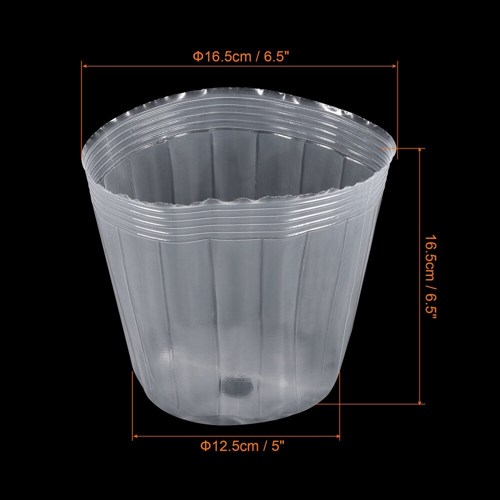 Plastic Plant Nursery Pots  20 Pack Flower Starting Container  Clear