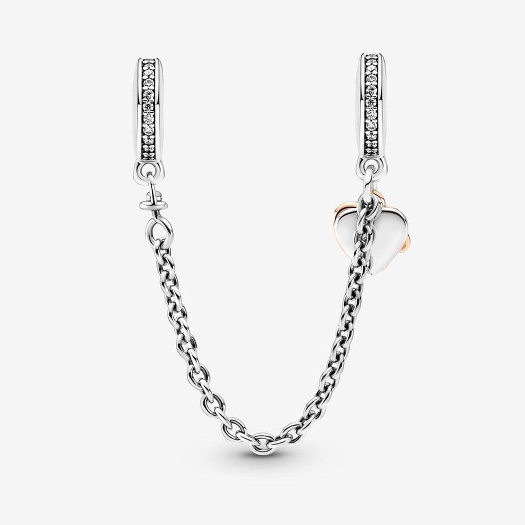 PANDORA  Family Heart Safety Chain Charm