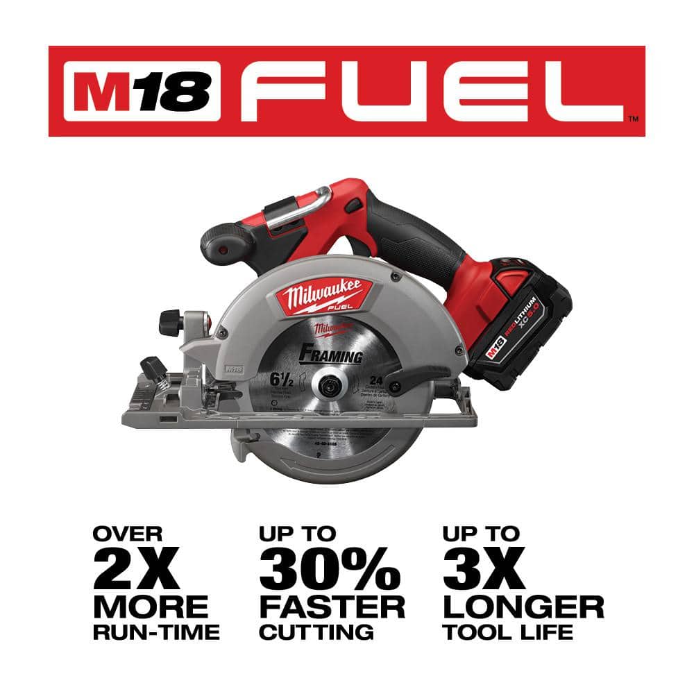 Milwaukee M18 FUEL 18V Lithium-Ion Brushless Cordless 6-1/2 in. Circular Saw (Tool-Only) 2730-20