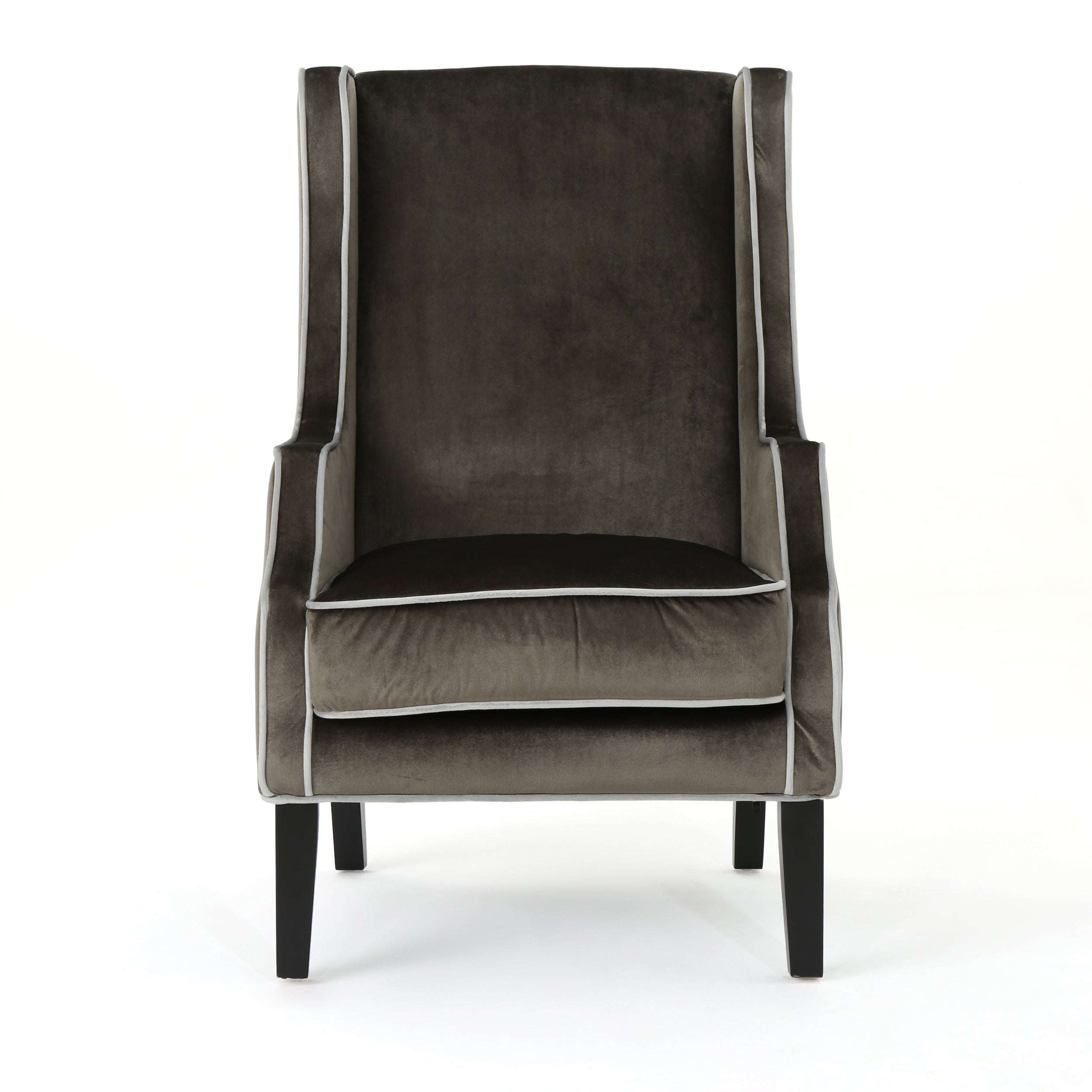 Edell Velvet Wingback Accent Chair