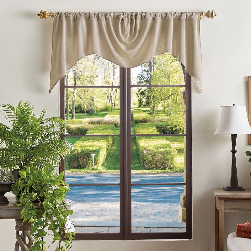 Martha Stewart Naples Chenille Rod Pocket Top Window Valance