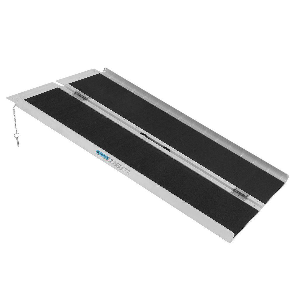 Karl home 4 ft. Portable Aluminum Folding Ramp Suitable Compatible with Wheelchair Mobile Scooters Steps Home Stairs Doorways 721920939927