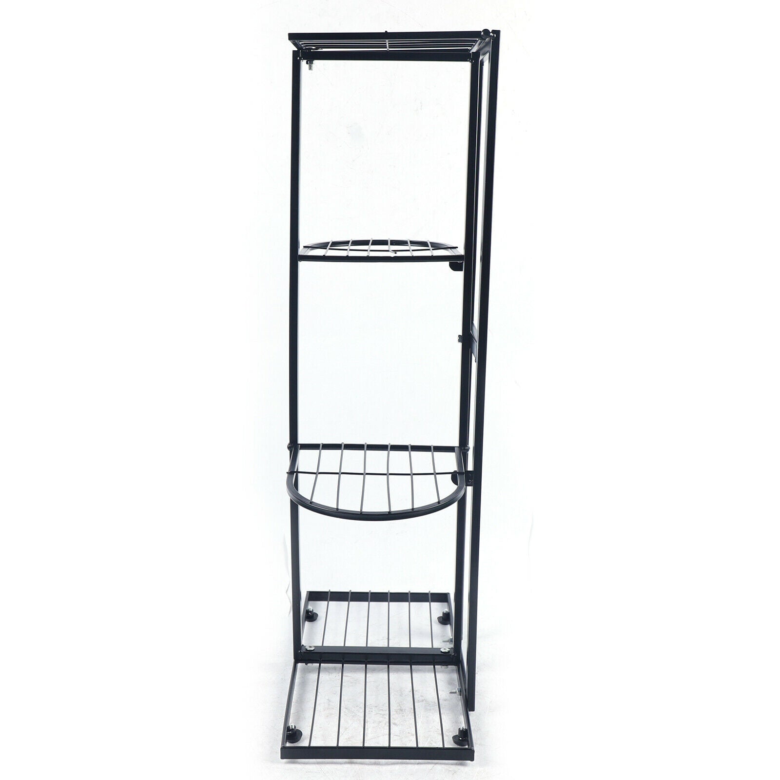 4 Tier Iron Flower Pot Holder Plant Stand Storage Shelf Planter Display Rack Space Saving Sturdy Durable Good Quality for Bedroom Living Room Corridor Porch