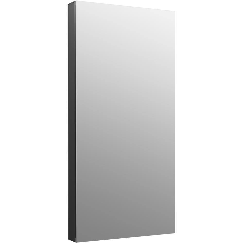 KOHLER Maxstow 20 in. x 40 in. Surface-Mount Medicine Cabinet with Mirror in Dark Anodized Aluminum K-81148-DA1