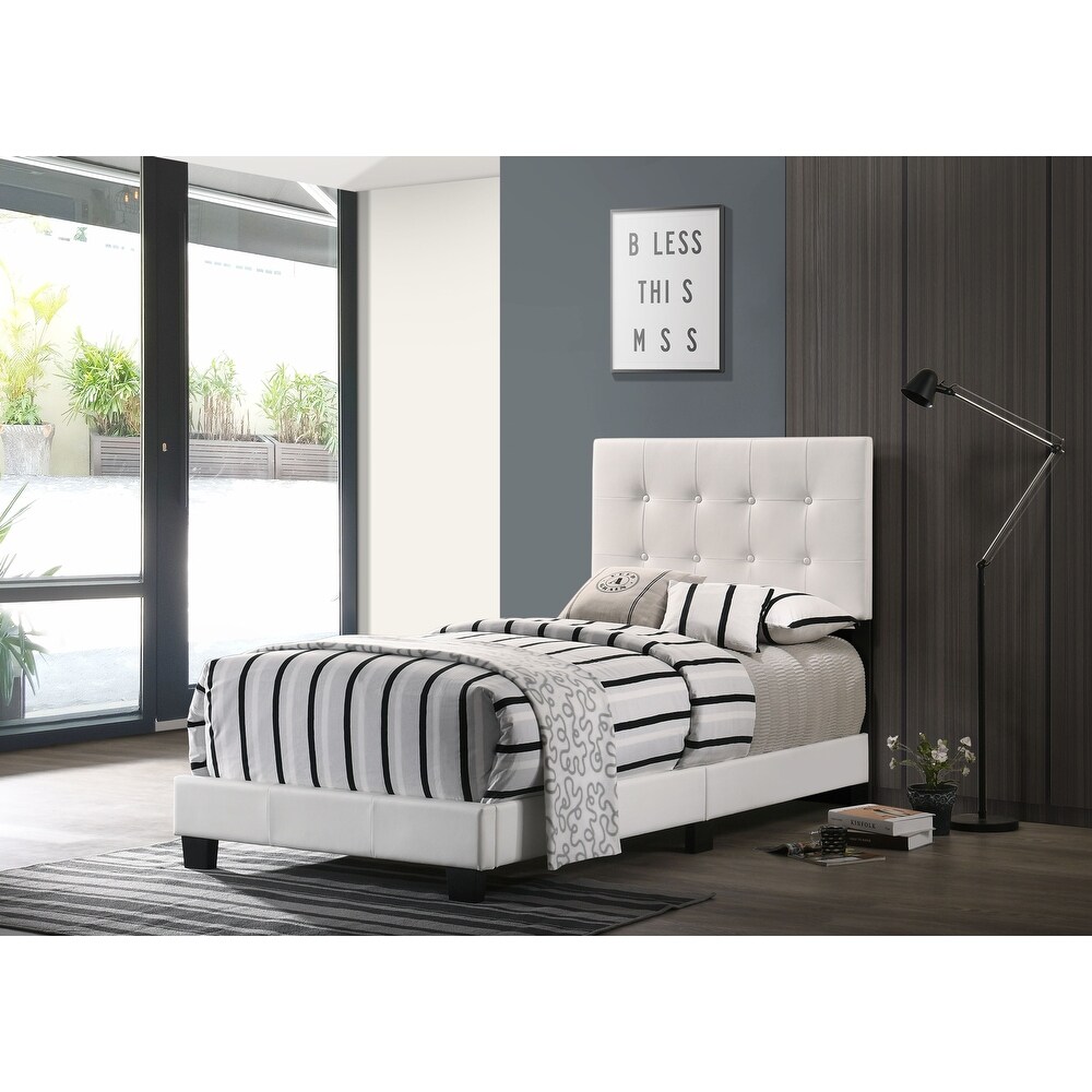 Caldwell Faux Leather Tufted Bed