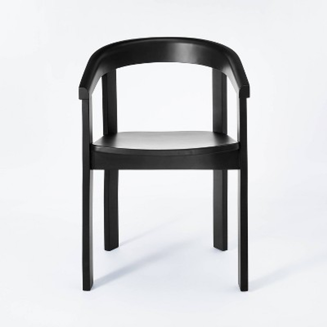 Terra Solid Wood Curved Back Dining Chair Black - Threshold