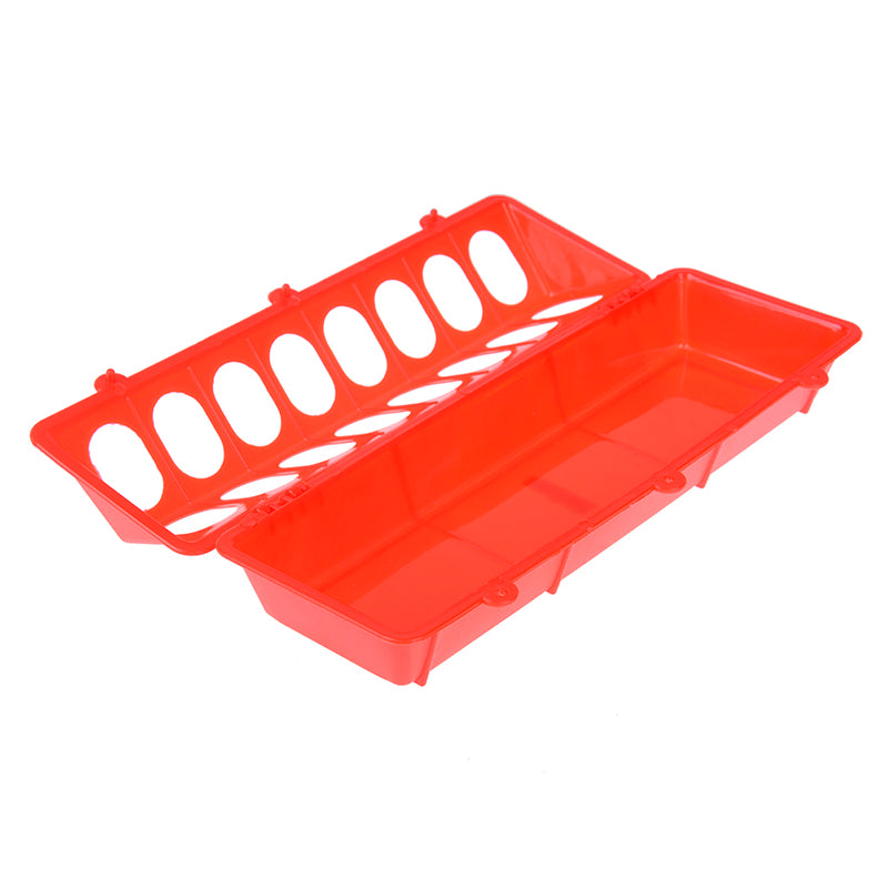 MageCrux 1PC Plastic Flip-Top Poultry Feeder Trough Feeding Chicken Animal Farming Tool