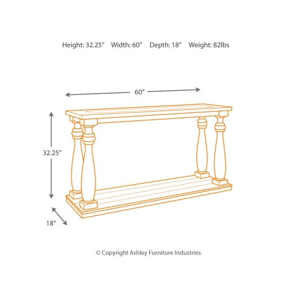 Mallacar Black Sofa Table