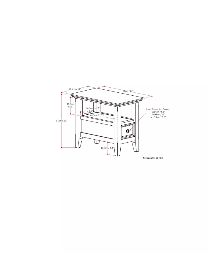 Simpli Home Amherst Side Table