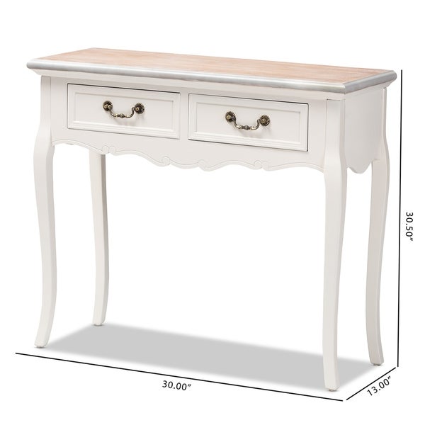 French Country 2-Drawer Console Table