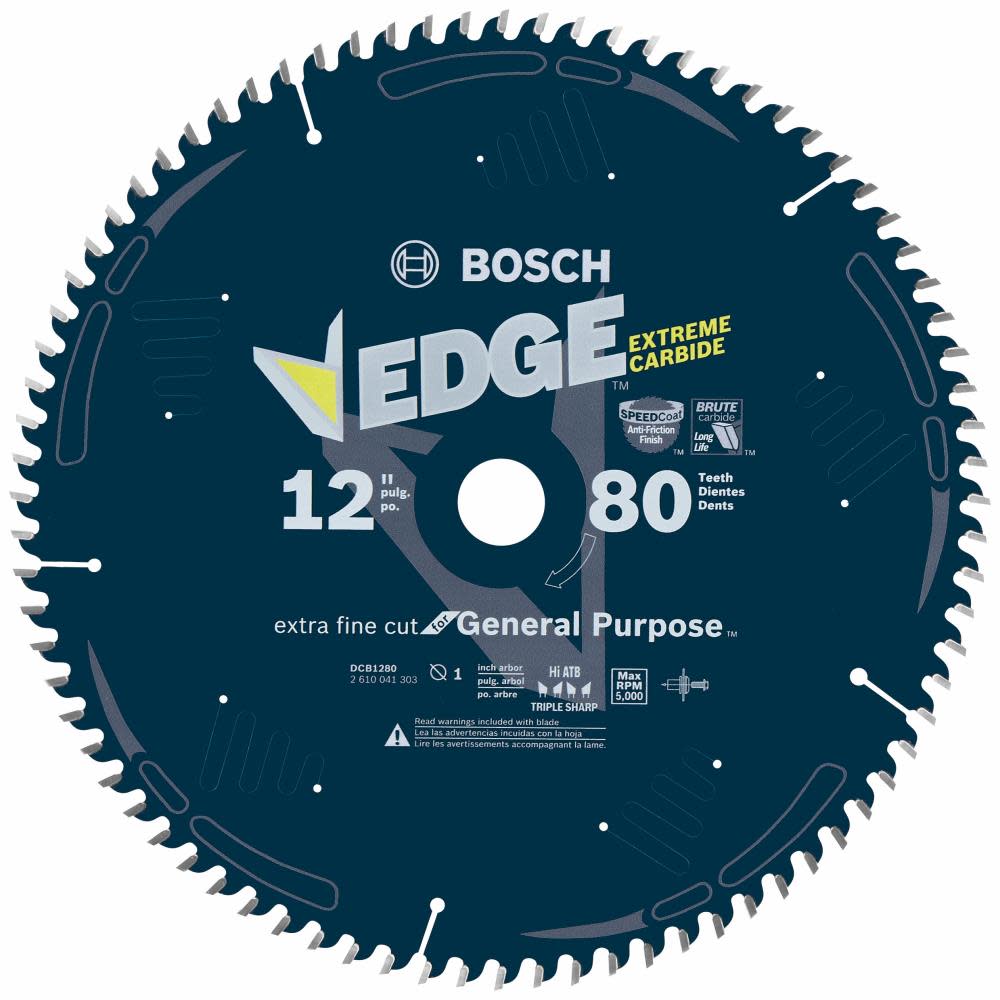 Bosch 12 In. 80 Tooth Edge Circular Saw Blade for Extra-Fine Finish DCB1280 from Bosch