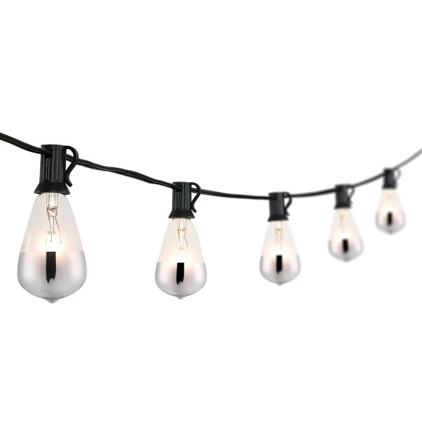 10-Light Indoor/Outdoor 10 ft. C7 Half-Chrome Bulb String Lights by JONATHAN Y Shopping - The Best Deals on String Lights | 39804001