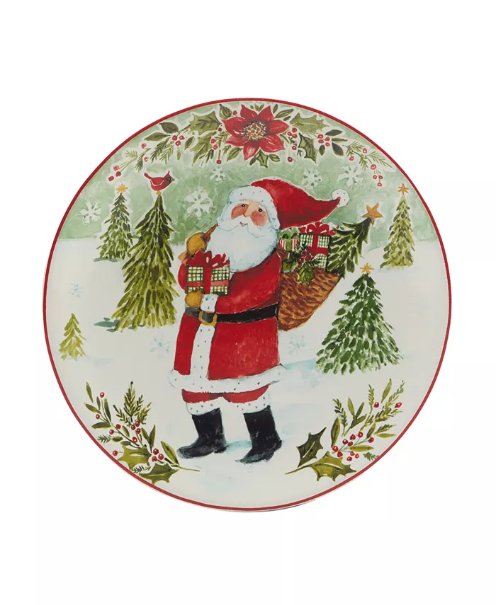 Certified International Joy of Christmas 9 Dessert Plates Set of 4