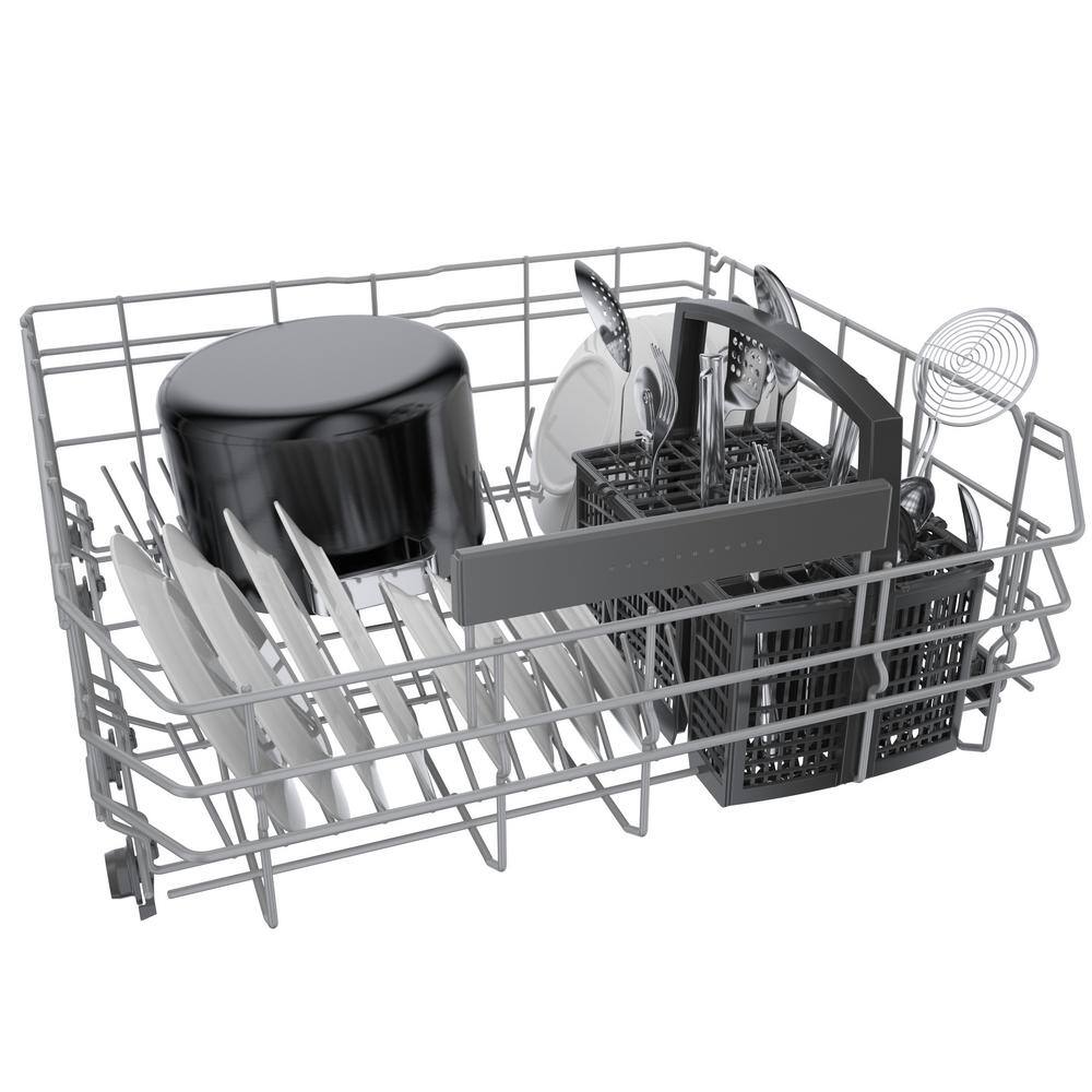 Bosch 300 Series 24 in. ADA Compliant Smart Front Control Dishwasher in Stainless Steel with Stainless Steel Tub 46dBA SGE53B55UC