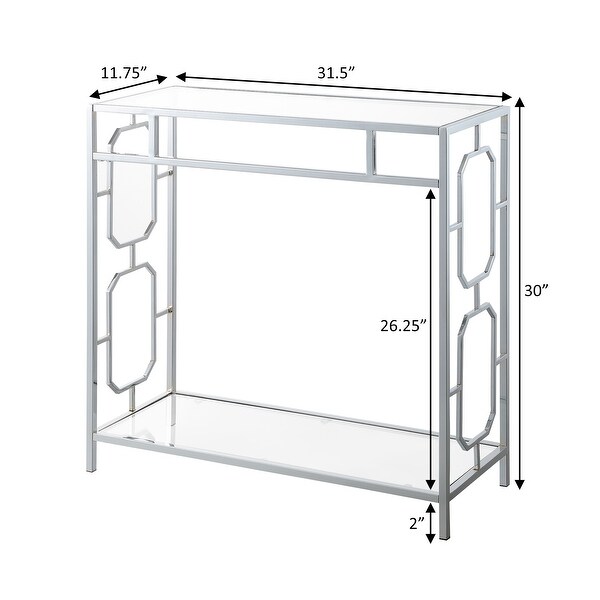 Copper Grove Hitchie Glass Hall Table with Shelf