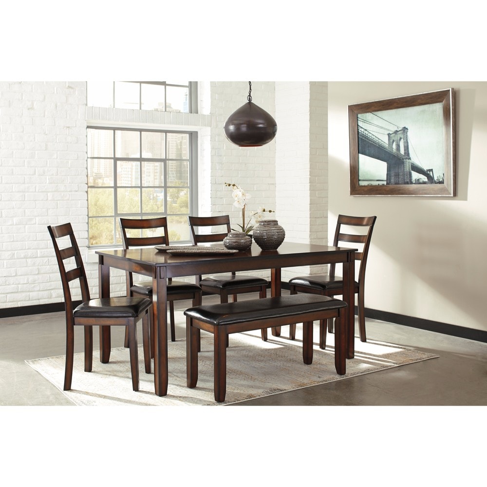 Coviar Brown 6 Piece Dining Room Table Set