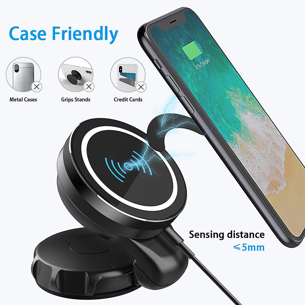 Magnetic Wireless Car Charger Car Phone Holder Compatible With All Iphone 12 Series Car Chargers