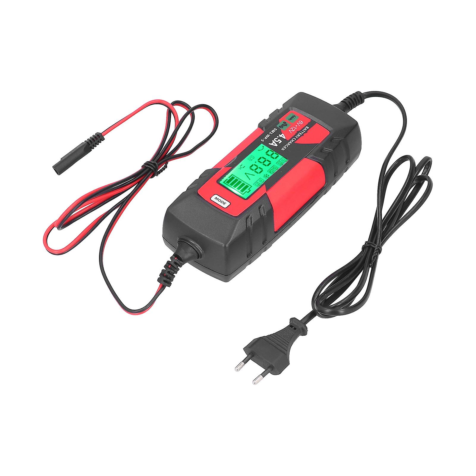 6v 12v Car Battery Charger Intelligent Automatic Batteries Maintainer With Lcd Display Sm3wp5eu Plug 220-240v