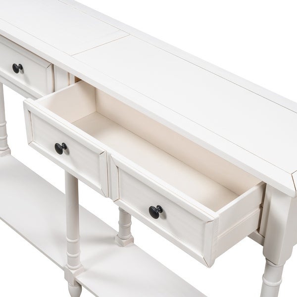 Nestfair Console Table with Drawers and Shelf