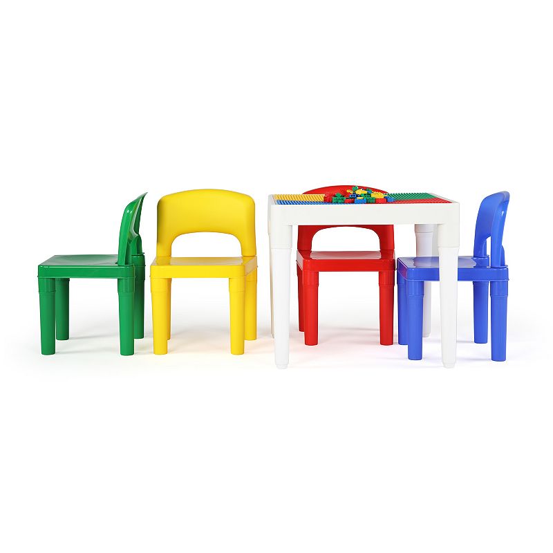 Humble Crew 2-in-1 Square Construction Table and 4 Chair Set