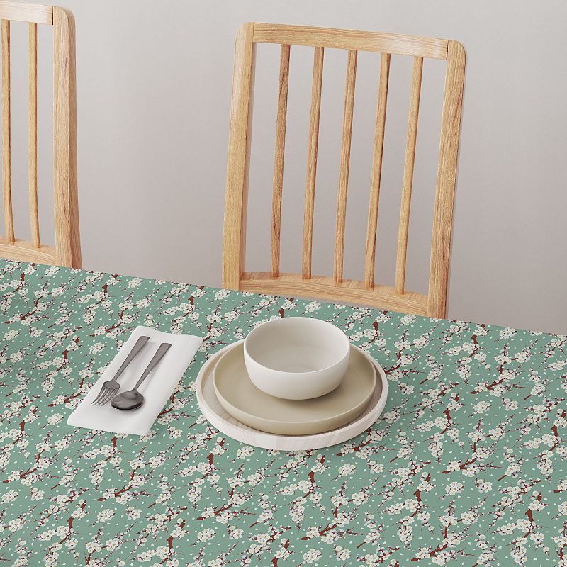 Square Tablecloth， 100% Polyester， 54x54， Chinese Cherry Blossom