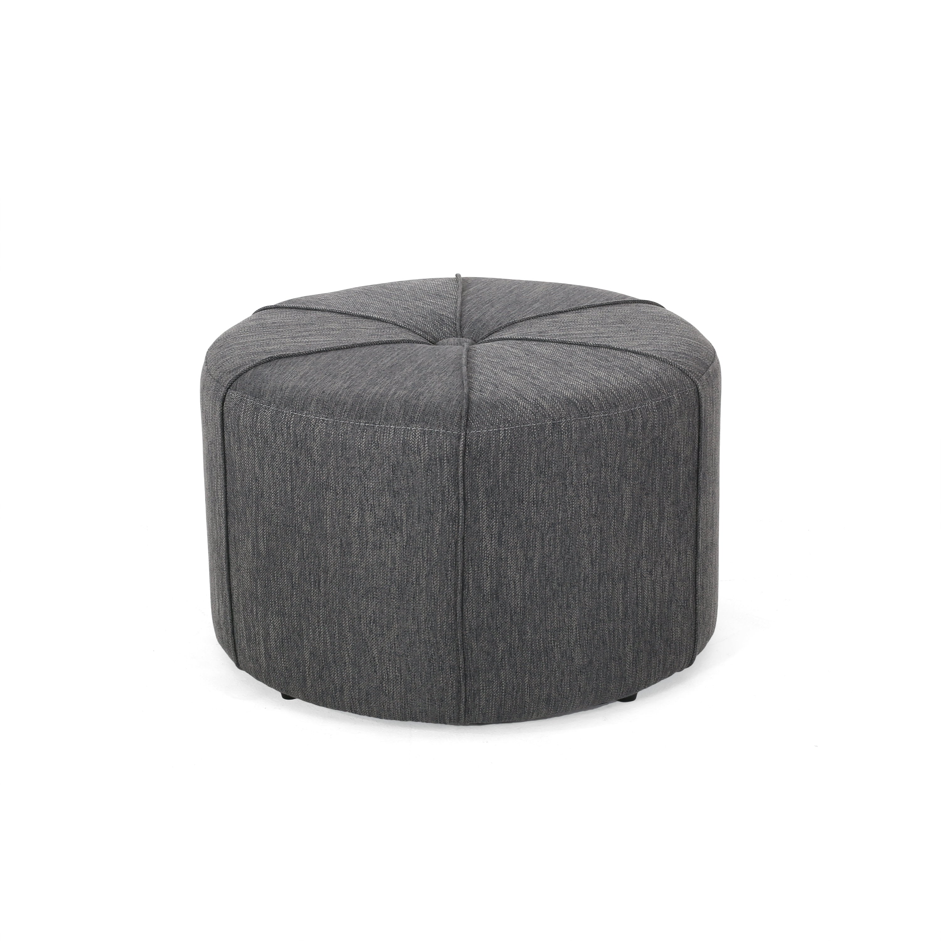 Bergeson Fabric Upholstered Round Ottoman