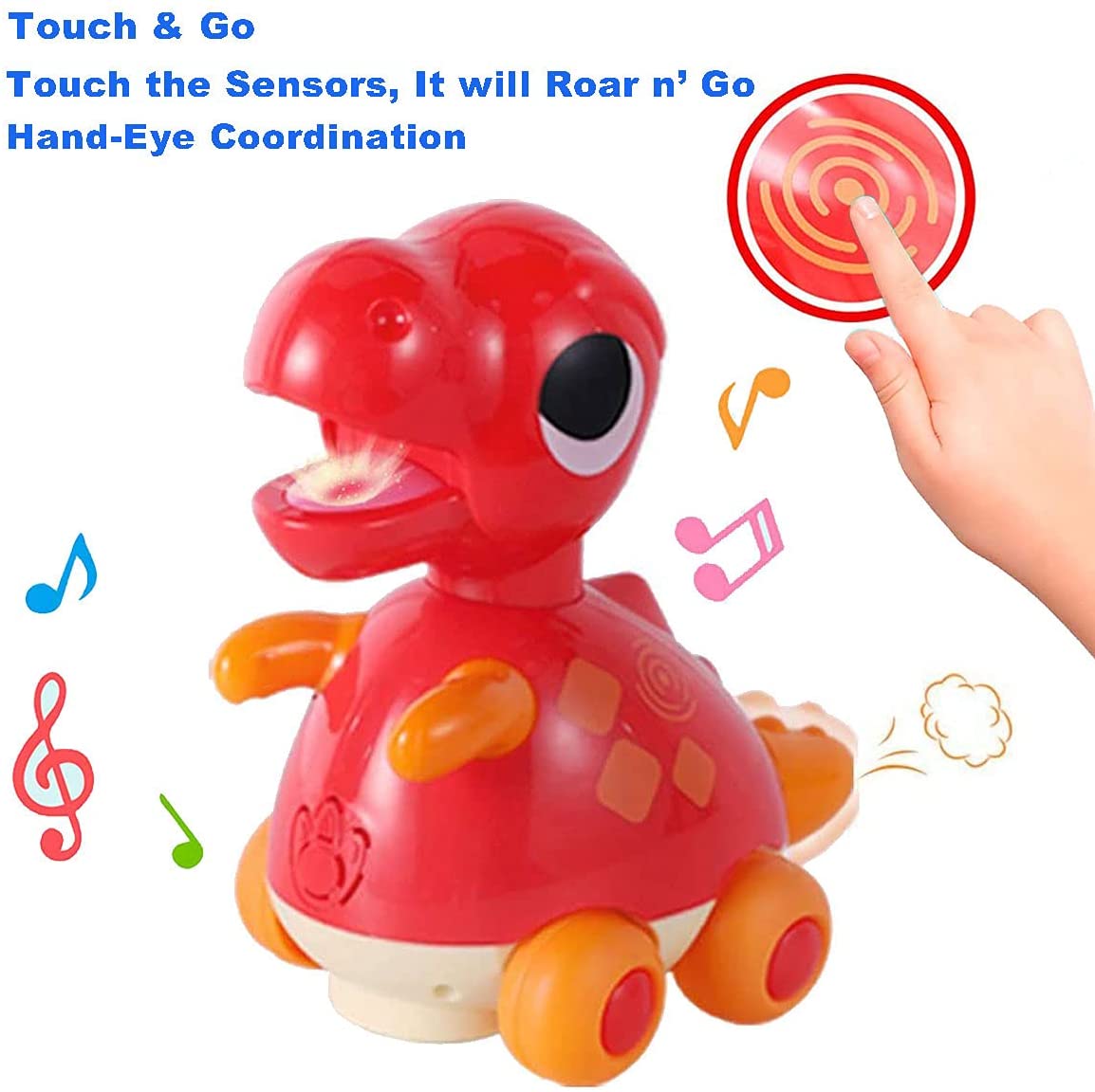 Baby Musical Toys ， Music Light Dinosaur Baby Crawling Toys， Infant Toddler Baby Toys for Boys Girls