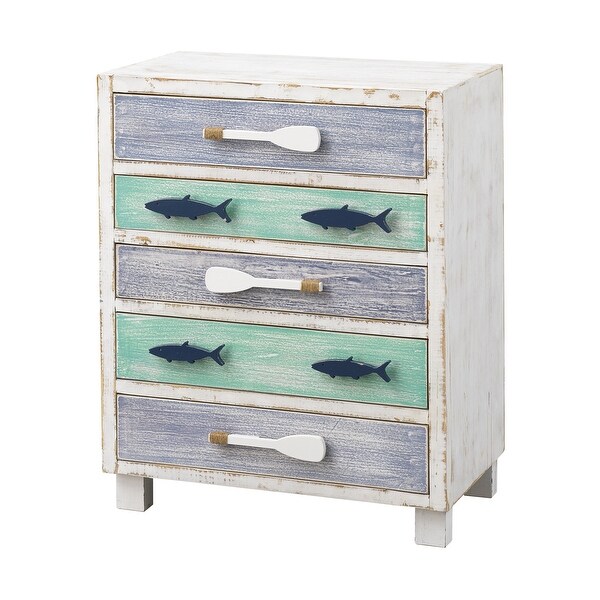 Somette Fishy - Multi-color Five Drawer Chest