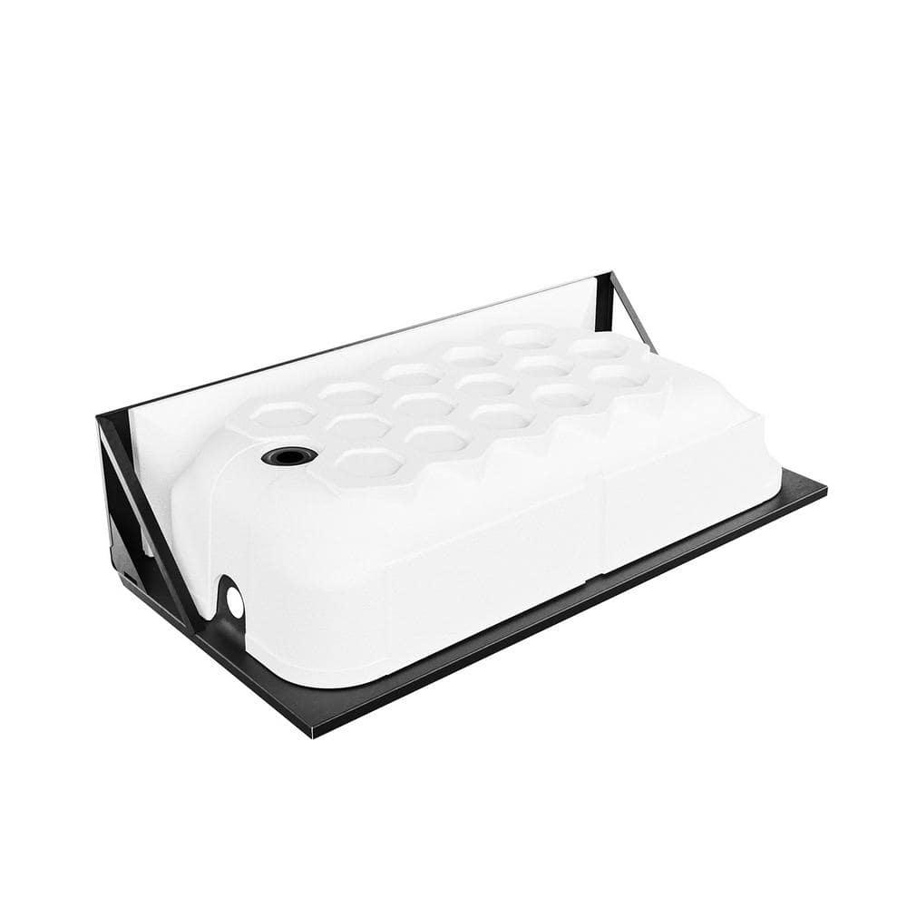 Bootz Industries Mauicast 60 in x 30 in Rectangular Alcove Soaking Bathtub with Left Drain in White