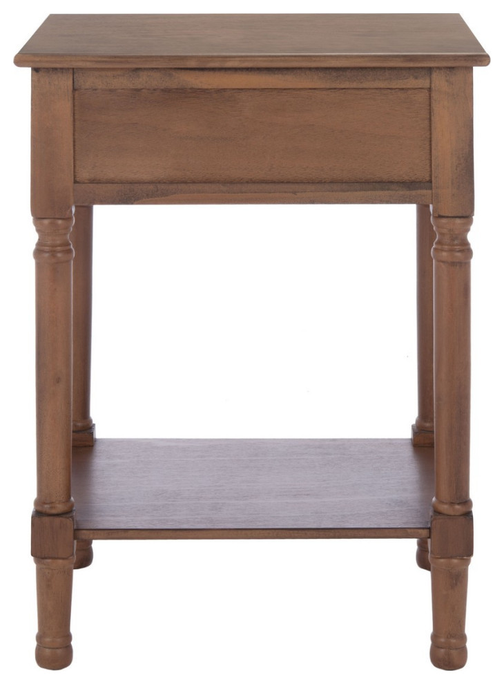 Aramis One Drawer Accent Table Brown   Traditional   Side Tables And End Tables   by AED Luxury Home Decor  Houzz