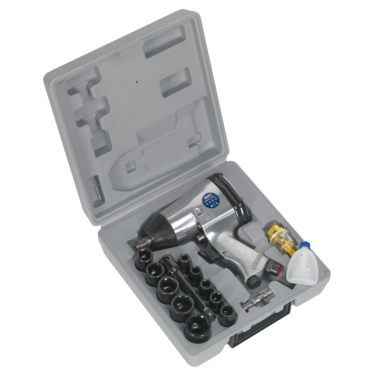 Sealey Sa2/Ts Air Impact Wrench Kit With Sockets 1/2Sq Drive