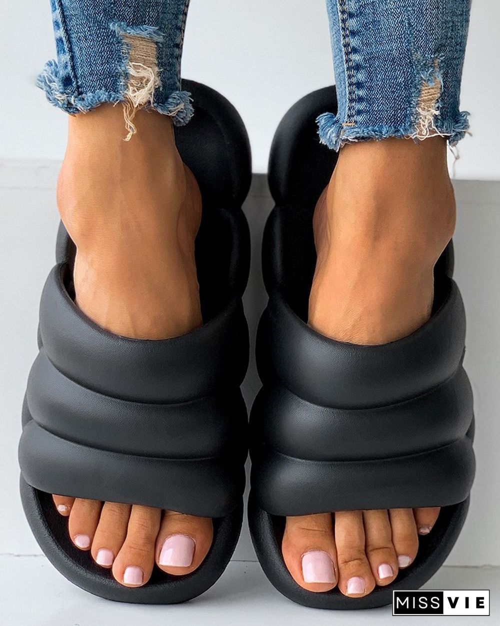 Open Toe Casual Slide Slipper